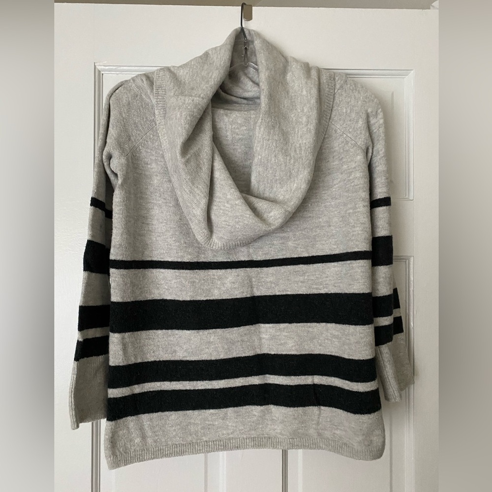 LOFT cowl neck striped sweater Size S